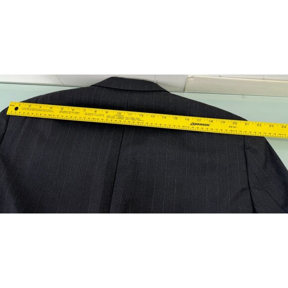 Hart Schaffner & Marx 2 Piece Suit 48R Blazer 42X26 Pants Chalk Pinstripe Gray - Picture 13 of 16
